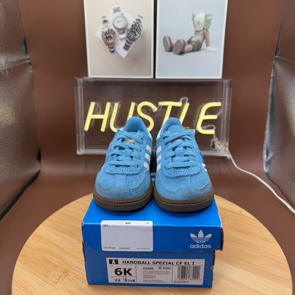 ADIDAS HANDBALL SPEZIAL J 'LIGHT BLUE' (TD) SZ 6C - Picture 6 of 12